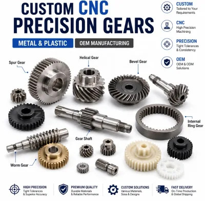 High Precision Custom Cnc Machining Turning Milling Hobbing Gears OEM Gear Shaft Planetary Gear for Industrial Equipment Factory
