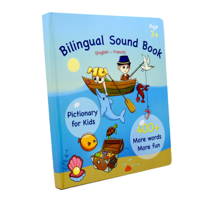 Children Language Sound Bilingual Learning Machine Touch Electronic Books Learn French English Kids E Book Talking Book Toy
