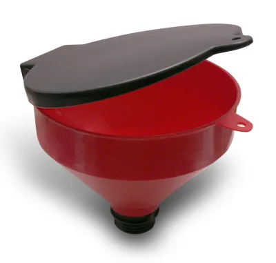 4 QT Oil Drum Funnel with Screen Filter and Lockable Lid Spill-Free 2" BSP Adaptor 4 Quart