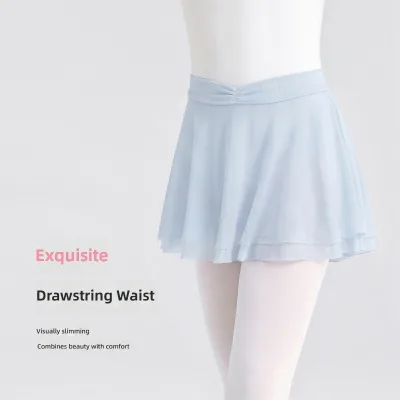 Ballet Pettiskirt Double-Layered Ruffled Tulle Sleeveless Nylon Children's Performance Costume Matching Short Skirt Summer