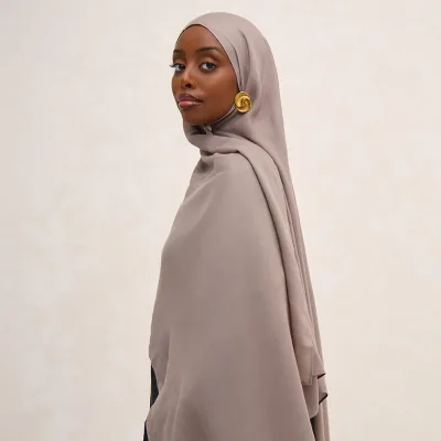 New Design Modal Hijab Set Matching Color With 10cm Cotton Jersey Undercap Premium Matching Bamboo Woven Modal Cotton Hijab Set