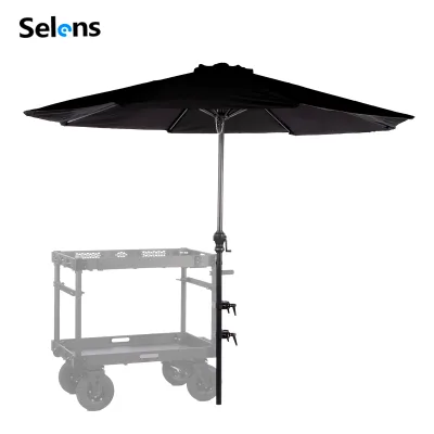 Selens Workstation Cart Accessory Heavy Duty Sunshade Umbrella Holder Clamp Kit Bowl Mount Drawer Tray Wheel for Director Cart