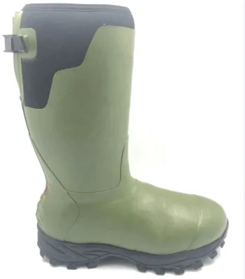 Altman Knee High Olive Color Waterproof and Insulated Neoprene Rubber Boots for Hunting