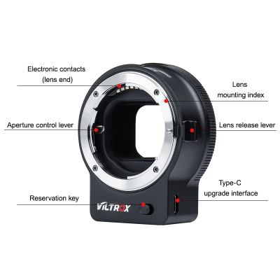 VILTROX NF-Z NIKKOR F 67mm Focal Length Aluminum Autofocus Full Frame Lens Adapter for Nikon Z6 II Z7 Z9 Z50 Z30 ZFC Cameras