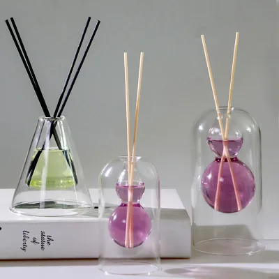 Empty Home Decor Glass Reed Diffusion Bottle 100ml 200ml Fragrance Glass Bottle