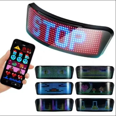 Led Programming Safety Warning Helmet App Control DIY Text Drawing LED Display Screen for Motorcycle Bicycle