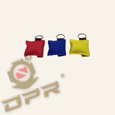 Disposable CPR Face Mask with One-Way Valve Emergency Rescue Breathing Barrier in Keychain Pouch