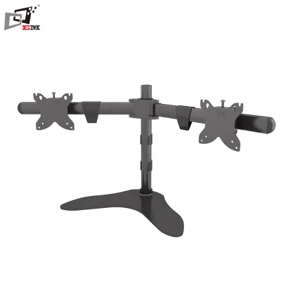 Height Adjustment Aluminum Arm Dual Monitor Mount With VESA 100X100MM