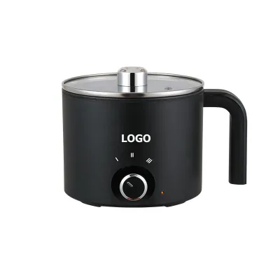 1.8L Customized Electric Hot Pot Multi Cooker With Steamer Mini Cooking Pot Non Stick Coating Electric Skillets