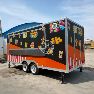 Factory Directly Supply Multifunctional Mobile Commercial Stall Mobile Kitchen Barbecue Breakfast Fast Food Truck