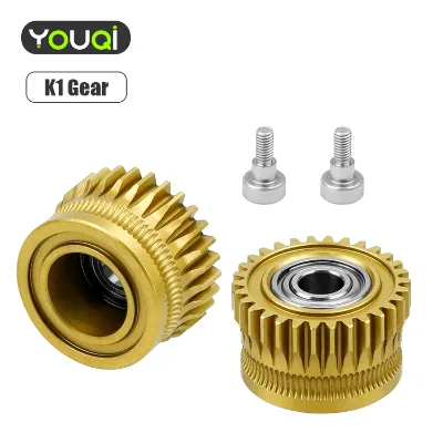 YouQi Nickel Plated Hardened Steel Extruder Gears All Metal Filament Drive Extruder Gears for 3D Printer  K1 / K1 Max / K1C