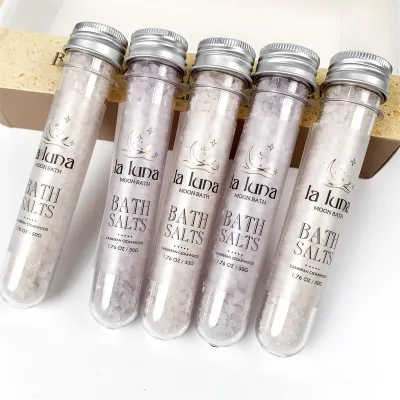Manufactory Private Label Custom Spa Bath Soak Relax Healing Epsom Bath Salt in Tube Bottle for Women Men
