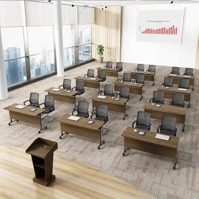 New Wood Eco-Friendly Modern School Desk and Chair Set for Classroom Meeting Conference