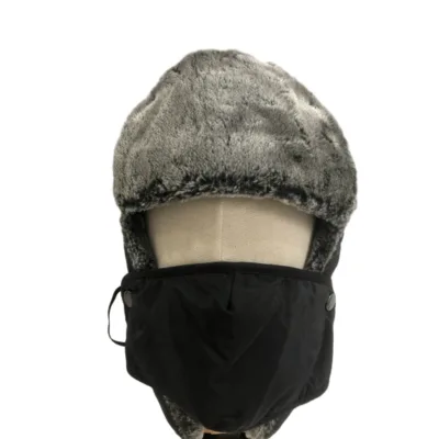 Classic Winter Fashion Snow Hat Lei Feng Plush Cap Russian Style Faux Fur Hats With Earflaps