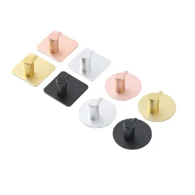 YOTO  Strong Paste Stainless Steel Wall Hook Punching Free Bathroom Towel and Aluminum Coat Hook Traceless Robe Hooks