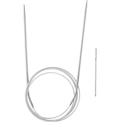 6.5mm Stainless Steel Circular Knitting Machine Needle DIY Hand Knitting Weaving Sewing Tool Crochet Hook Gift for Needlework