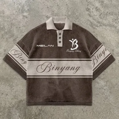 Acid Washed Jersey Custom Printed Boxy Fit Classic Plus Size Casual Men's Anti-Pilling Vintage Drop Shoulder Knitted 100% Cotton