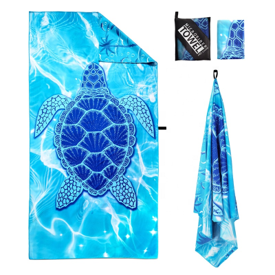 Beach Towel Beach Swimming Absorbent Non Sanding Double-sided Velvet Quick Drying Beach Towel