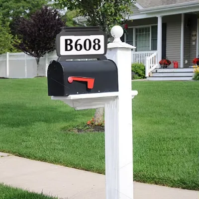 Solar LED Address Sign House Number Motion Sensor Illuminated IP54 Waterproof Wireless Control Dimmable for Garden Home Door