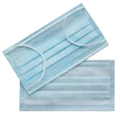 Non woven EN 14683 Type IIR Medical Face Mask Disposable 3 Ply Blue Face Mask Healthcare Professionals