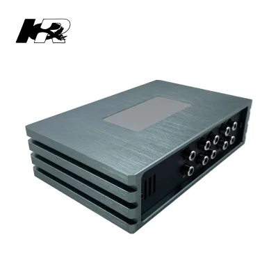 KR ZM-D4.8 Car Speaker 31 EQ Bands DSP Class D 4CH 4x65W Amplifier MOSFET 12V Delay Knob Control 20Hz-25kHz Household Vehicle