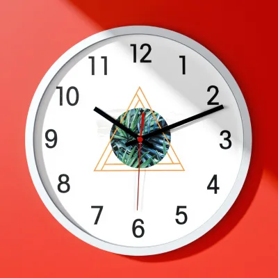 12-Inch 30cm Quartz Digital Wall Clock Modern Antique Style Casual Watch Abstract Pattern Bedroom Living Room