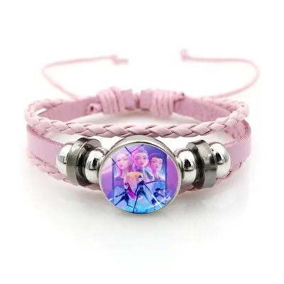 LINDA K-POP Demon Hunting Girl Group Pink Bracelet Jewelry