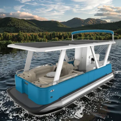 Popular Environmentally-Friendly Petrol-Powered Aluminum Motor Boat for Sightseeing Cruising & Fishing with New Design