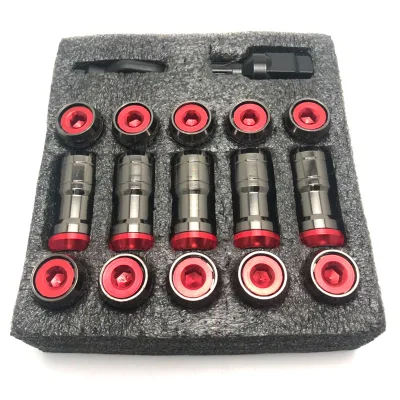 AOSU VOLK-T Racing M12*1.5/1.25Cold-Forged Steel Car Wheel Lug Nut for Honda Nissan