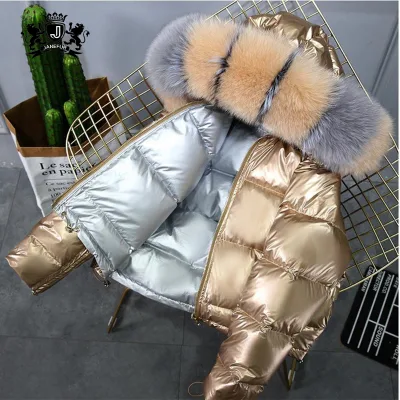 Ladies Fur Clothing Winter Fur Down Coat Hooded Down Feather Fur Jacket Down Jacket Women