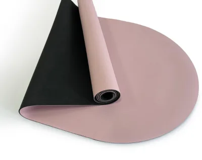 BSCI Factory Custom Printed Arch Yoga Mat Oval Yoga Mat for Fitness Pilates Durable Rubber Base with Waterproof PU Top