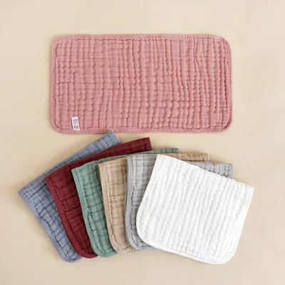 Cloud 4 Layer Cotton Fabric Eco-friendly Muslin Swaddle Burp Blankets for Baby 4 Pack Baby Blanket Double Layer