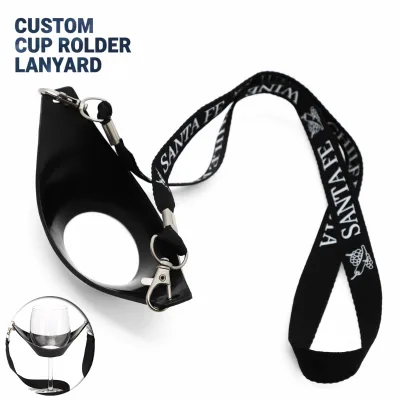 High Quality Eco-Friendly Polyester Double Hook Lanyards Jacquard Digital for Promotional Gifts Wine Glass Holder Lanyard