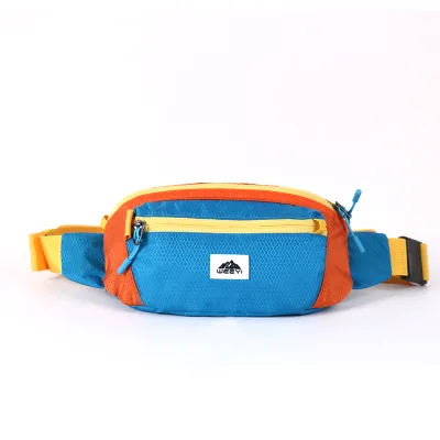 TerroFrame Unisex Multifunctional Running Waist Bag Custom Color Block Design with Zipper Closure Vintage Style