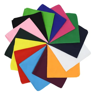 Multi function  Solid Colors  Bandana Handkerchiefs Multifunction Headbands, Assorted Unisex Bandanas