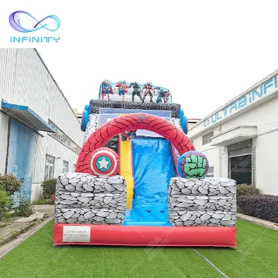 Factory Price Inflatable Slide Blow up Slide Outdoor Spide-Man Inflatable Water Slide