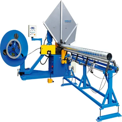 HJKJ Spiral Duct Machine/Automatic Tube Forming Machine PLC 380V 7.5KW 2000kg 1 Year Warranty