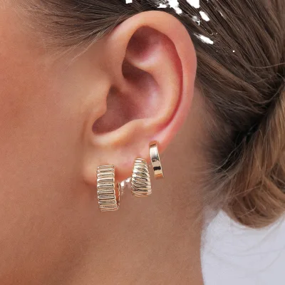 Cool Style Trendy Animal Pattern Spiral Drop Earrings Set Zinc Alloy Metal Wheel with Pearl Diamond Multiple Sets Available