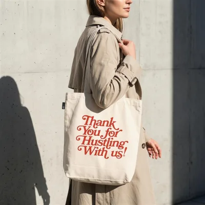 Factory Price XQ Brand Sustainable Heavy Duty 12oz Organic Cotton Shopping Shoulder Custom Logo Custom Size High Quality Bag