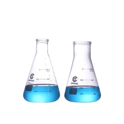 CORDIAL Conical Flask 50ml 100ml 150ml 200ml 250ml 500ml 1000ml 2000ml 5000ml Erlenmeyer Flask with Narrow and Wide Mouth