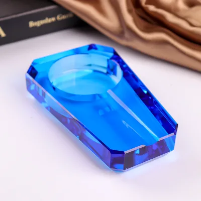 Colorful K9 Crystal Ashtray Personalized Fashion Glass Practical Ashtray