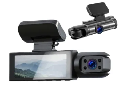 1440P DVR Dash Cam with Dual Front Cameras 3.16 Inch IPS Screen 170 Wide-Angle Night-Vision 1 Year Warranty Driving Recorder