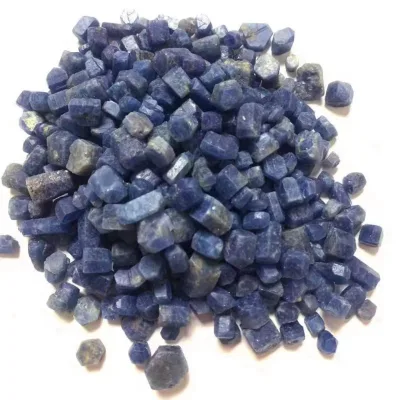 Wholesale Bulk Natural Blue Corundum Sapphire Raw Material Healing Crystal Stone