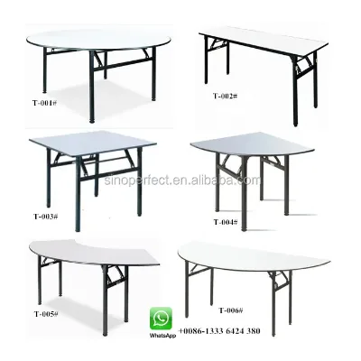 Sinoperfect Banquet Furniture Wedding Restaurant Foldable Party Banquet Hot Selling Folding Round Banquet Table