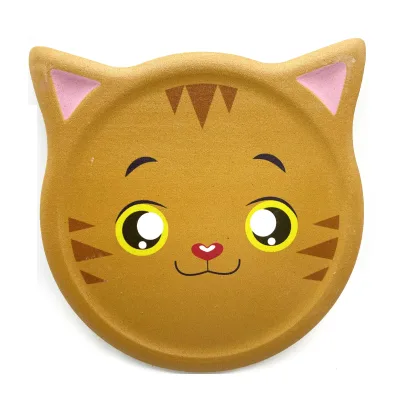 Custom  Design  Wholesale cat shape sublimation  ceramic coasters with cork