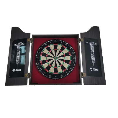 High Quality Factory Wholesale OEM Wooden Dart Board Cabinet Sets with 18'' Dart Board