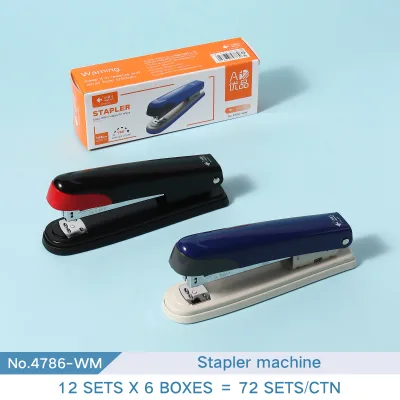Office Desktop Stapler 25 Sheet Capacity Manual Paper Stapling Machine Heavy Duty Stapler School Desktop Stationery Tool