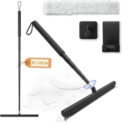 Silicone Wiper Detachable Extendable Design Stainless Steel Handle Scalable Water Scraper Bathroom Windows Floors Cleaning