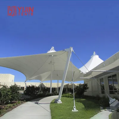 Outdoor Waterproof Pvdf Ptfe Tensile Membrane Structure Landscape Shed Manufacturing Plant