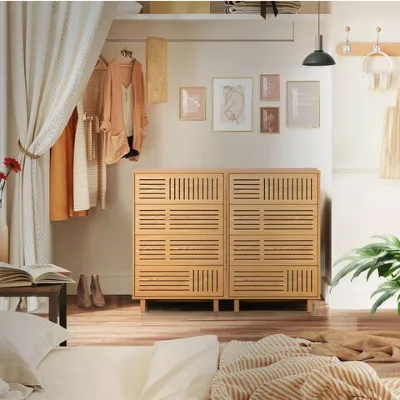 Wood Farmhouse 4 Drawers Dresser for Bedroom, Vintage Design, Storage Dressers Organizer for Bedroom, Living Room, Hallway. Brown